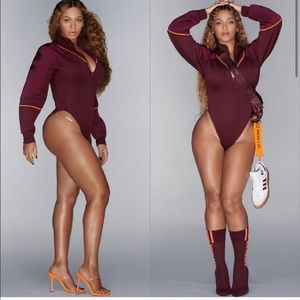 Ivy Park x adidas brand new never worn Maroon TT Bodysuit MED